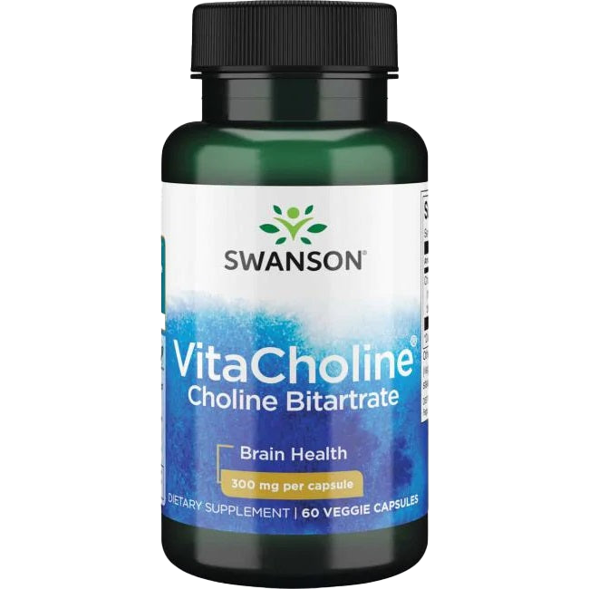 Swanson VitaCholine Choline Bitartrate, 300mg - 60 vcaps