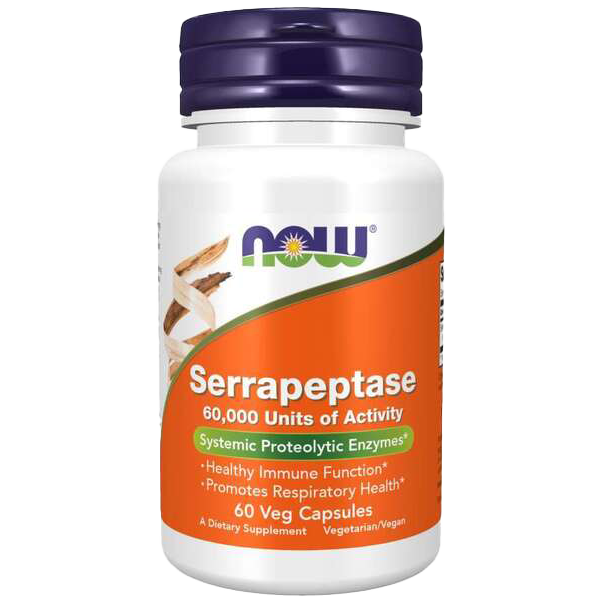 NOW Foods Serrapeptase – 60 Kapseln