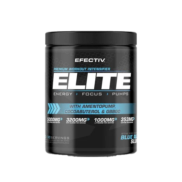 Efectiv Nutrition Elite Pre-Workout, Blue Razz - 420 grams