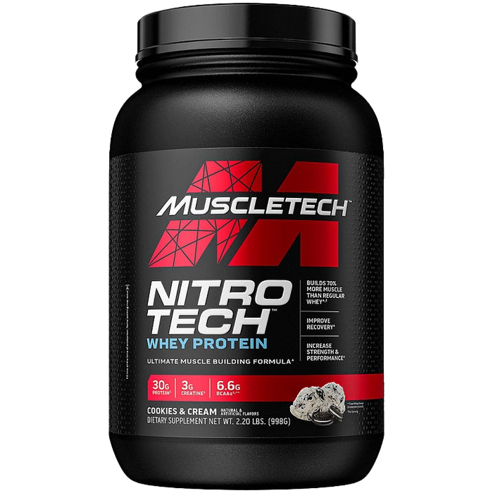 MuscleTech Nitro-Tech, Cookies & Cream - 998 grams