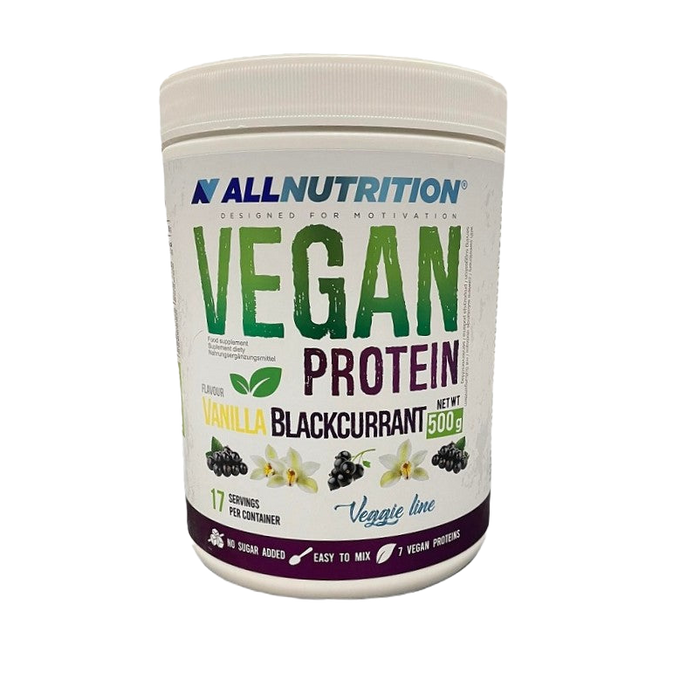 Allnutrition Vegan Protein, Vanilla Blackcurrant - 500g