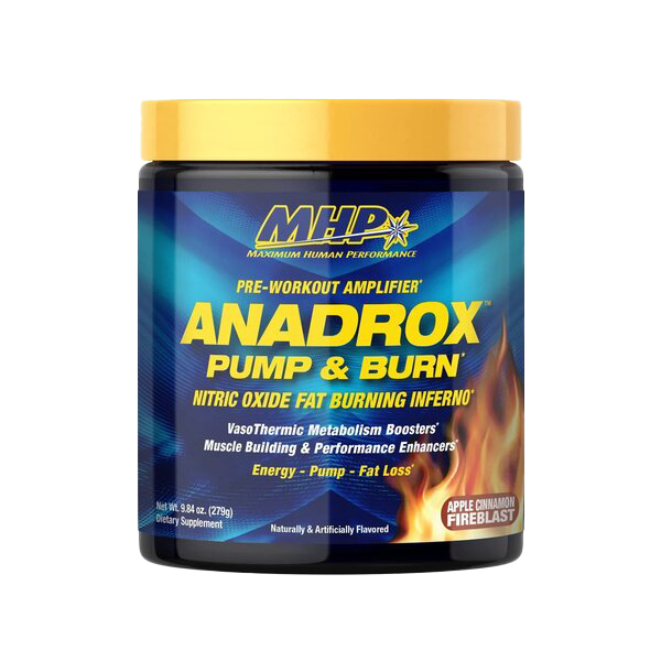 Anadrox Pre-Workout Pump &amp; Burn, Apple Cinnamon Fireblast – 279 g