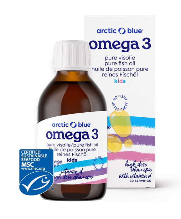 Arctic Blue Pure Fish Oil Kids DHA + EPA with Vitamin D Orange  150 ml. - Omegas, EFAs, CLA, Oils at MySupplementShop by Arctic Blue