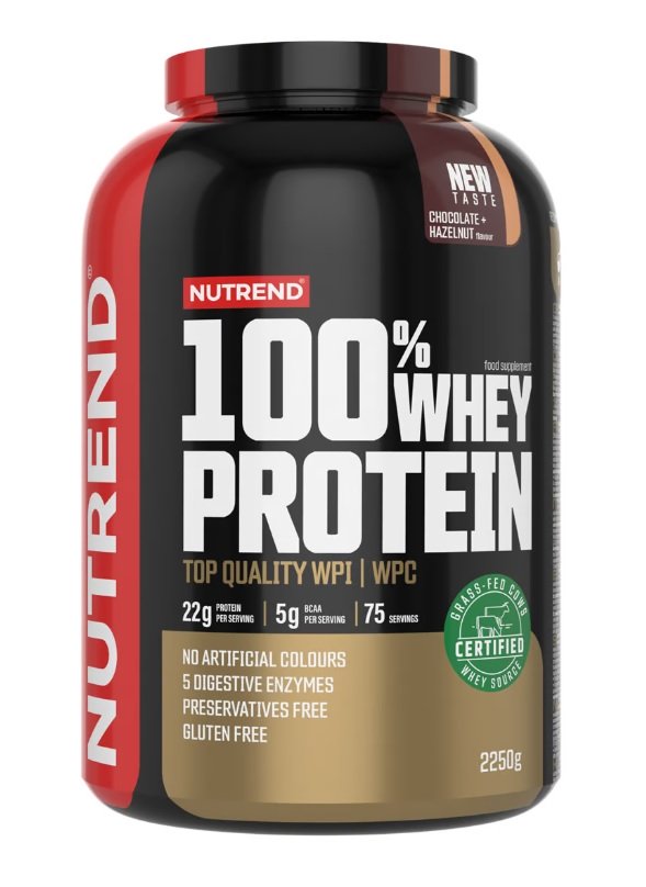 Nutrend 100% Whey Protein, Chocolate & Hazelnut 2250g - Protein at MySupplementShop by Nutrend