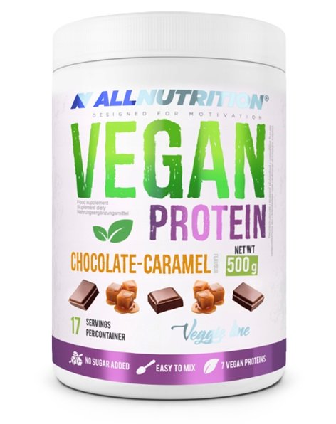 Allnutrition Vegan Protein - 500g - Chocolate Caramel - Protein Supplement Powder at MySupplementShop by Allnutrition