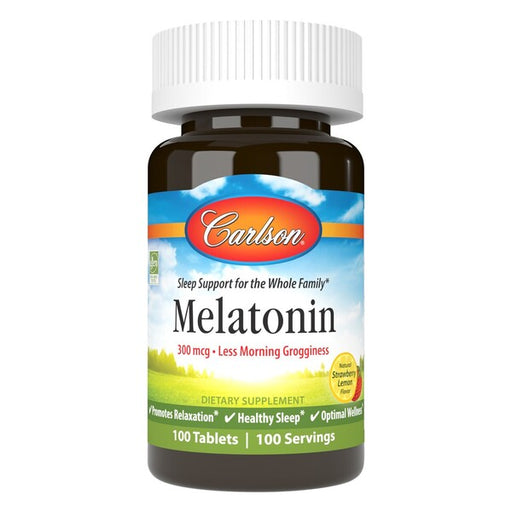 Carlson Labs Melatonin, Natural Strawberry Lemon - 100 tablets - Default Title - Sports Nutrition at MySupplementShop by Carlson Labs