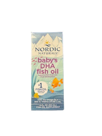 Baby's DHA Fish Oil, 1050mg Omega-3 with Vitamin D3 (EAN 768990891021) - 60 ml. - Default Title - Health and Wellbeing at MySupplementShop by Nordic Naturals