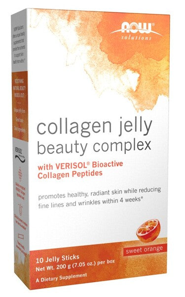 NOW Foods Collagen Jelly Beauty Complex, Sweet Orange - 10 jelly sticks - Default Title - Sports Nutrition at MySupplementShop by NOW Foods