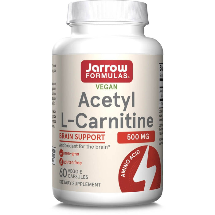 Jarrow Formulas Acetyl L-Carnitine 500mg 60 Veggie Capsules - Amino Acids and BCAAs at MySupplementShop by Jarrow Formulas