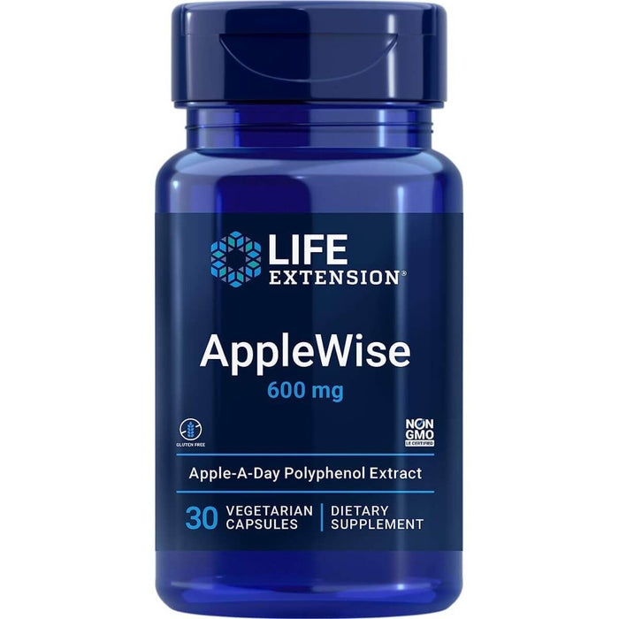 Life Extension AppleWise 600mg 30 Vegetarian Capsules - Nutritional Supplement at MySupplementShop by Life Extension