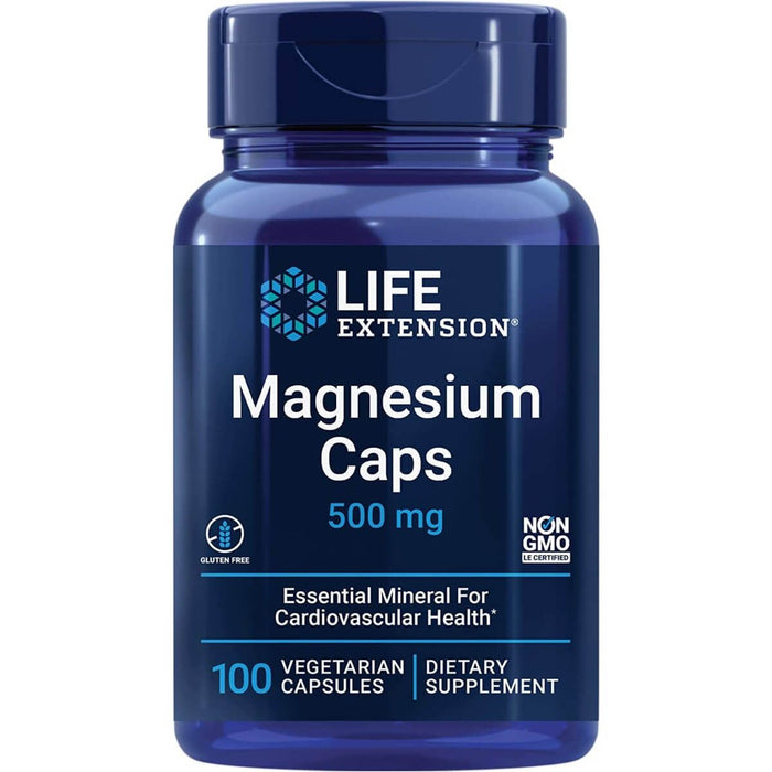 Life Extension Magnesium Caps 500 mg 100 Vegetarian Capsules - Vitamins & Minerals at MySupplementShop by Life Extension