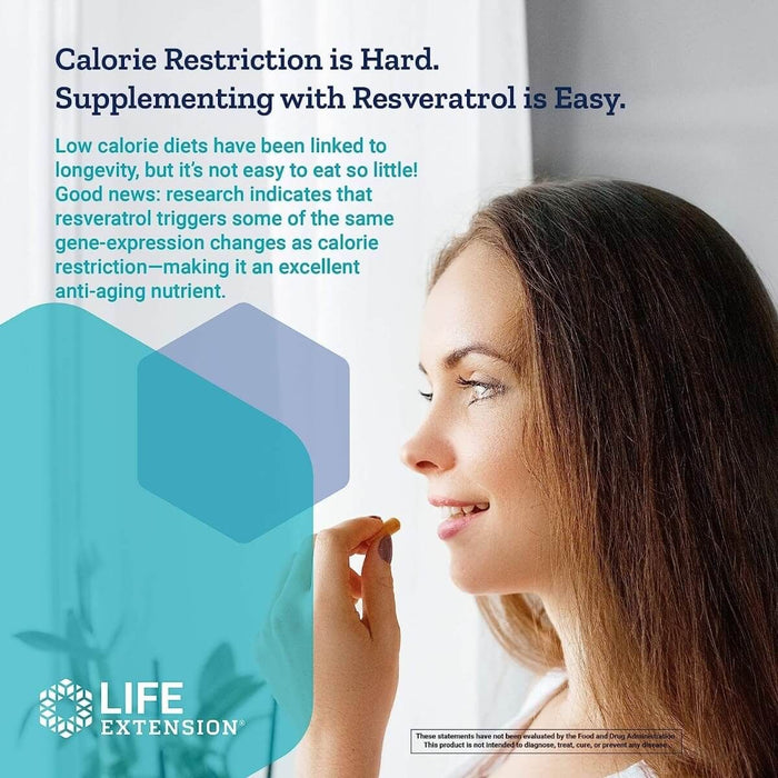Life Extension Resveratrol Elite 30 Vegetarian Capsules | Premium Supplements at MYSUPPLEMENTSHOP
