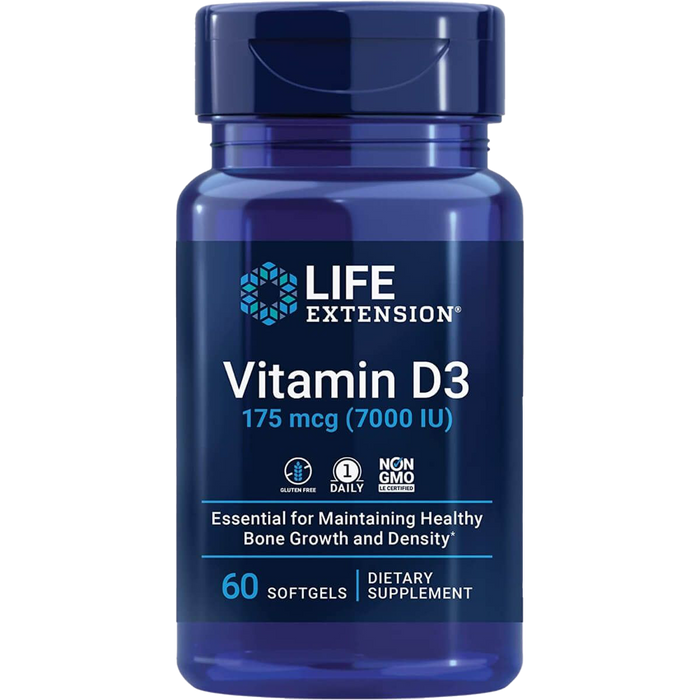 Life Extension Vitamin D3 175 mcg (7000 IU) 60 Softgels