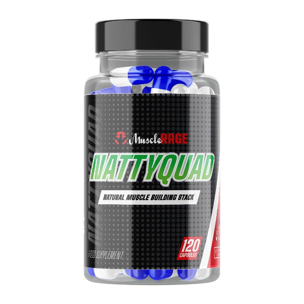 Muscle Rage NATTYQUAD – Natural muscle building stack 120 Capsules - Supplement Shakers at MySupplementShop by Muscle Rage