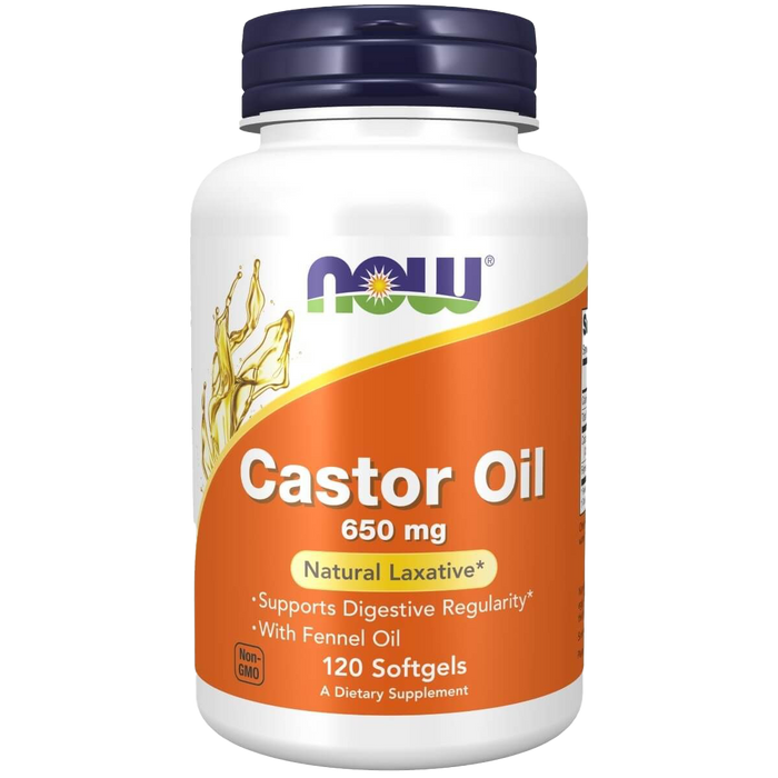 NOW Foods Castor Oil 650 mg 120 Softgels