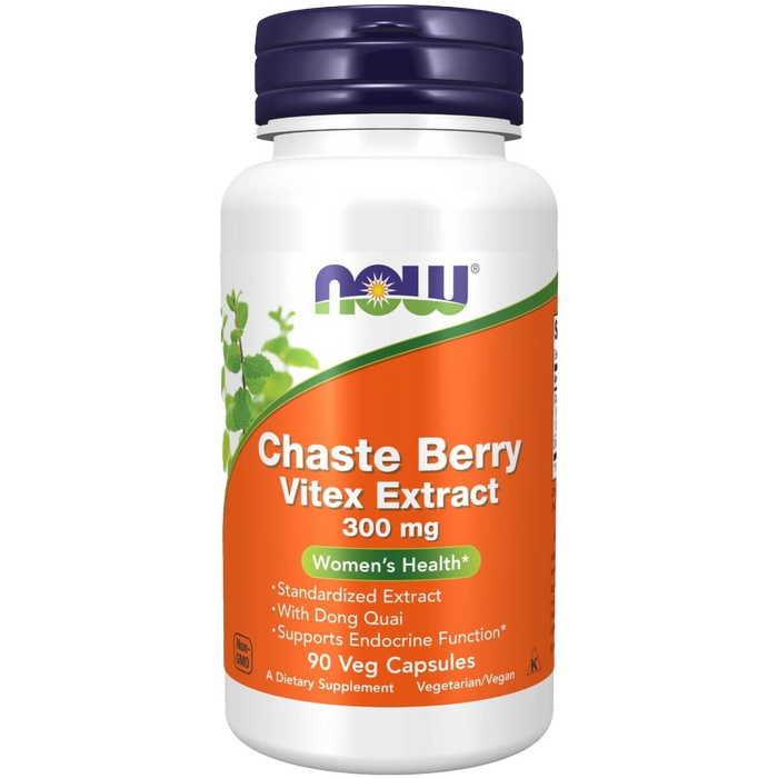 NOW Foods Chaste Berry Vitex Extract 300 mg 90 Veg Capsules