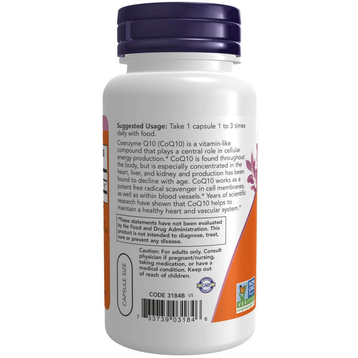 NOW Foods CoQ10 30 mg 60 Veg Capsules | Premium Supplements at MYSUPPLEMENTSHOP