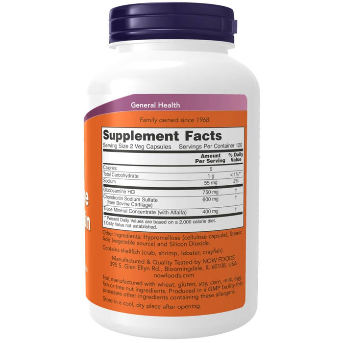 NOW Foods Glucosamine &amp; Chondroitin 240 Capsules | Premium Supplements at MYSUPPLEMENTSHOP