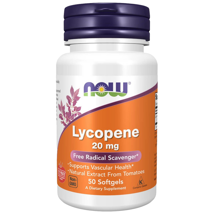 NOW Foods Lycopin, 20 mg – 50 Kapseln