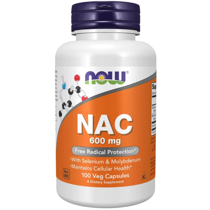 NOW Foods NAC mit Selen und Molybdän, 600 mg – 100 Kapseln