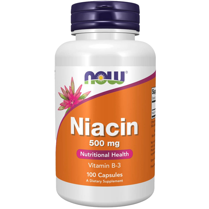 NOW Foods Niacin (Vitamin B-3) 500 mg 100 Veg Capsules