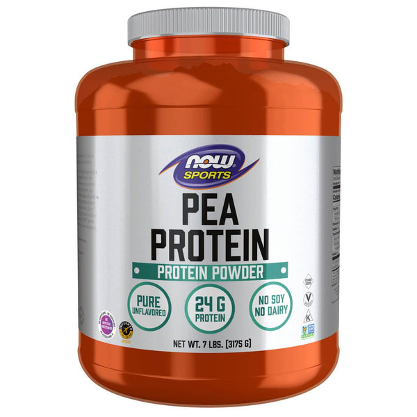 Now Foods Pea Protein Pure Unflavored Powder 7lb (3175g) - Sports Nutrition at MySupplementShop by NOW Foods