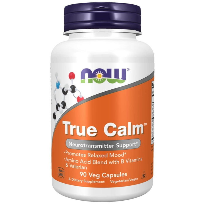 NOW Foods True Calm 90 Veg Capsules - Mental Wellbeing at MySupplementShop by NOW Foods