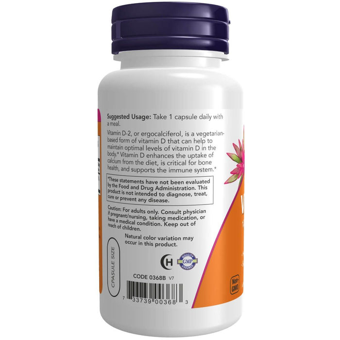NOW Foods Vitamin D 1,000 IU 120 Dry Veg Capsules | Premium Supplements at MYSUPPLEMENTSHOP