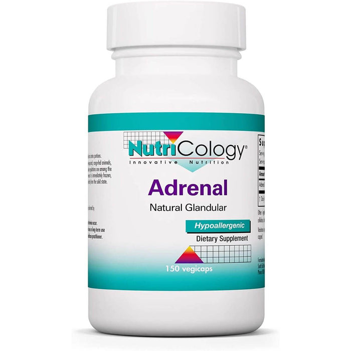 Nutricology Adrenal Natural Glandular 150 Capsules - Energy & Vitality at MySupplementShop by Optimox