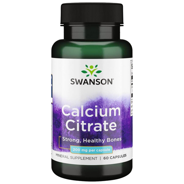 Swanson Calcium Citrate 200 mg 60 Capsules