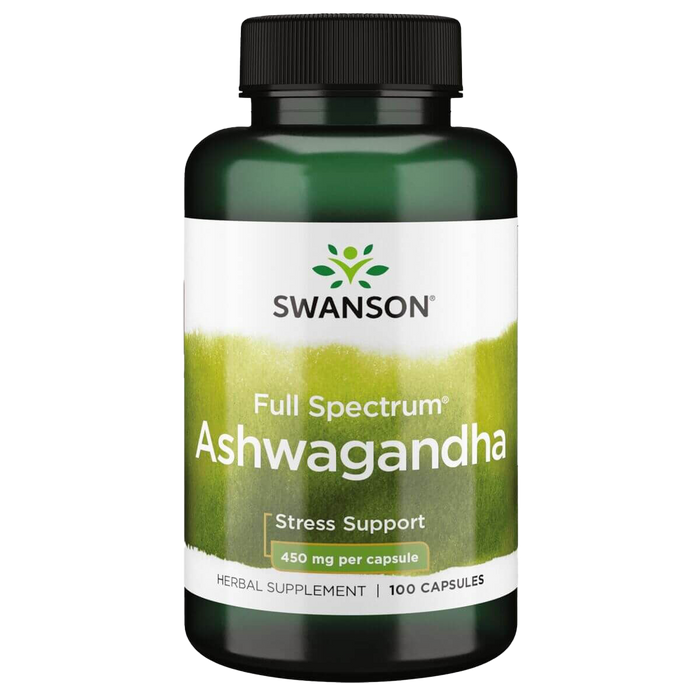 Swanson Ashwagandha Pulverergänzung 450 mg 100 Kapseln