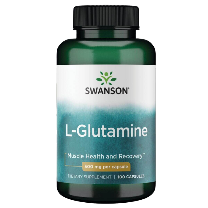 Swanson L-Glutamin, 500 mg – 100 Kapseln