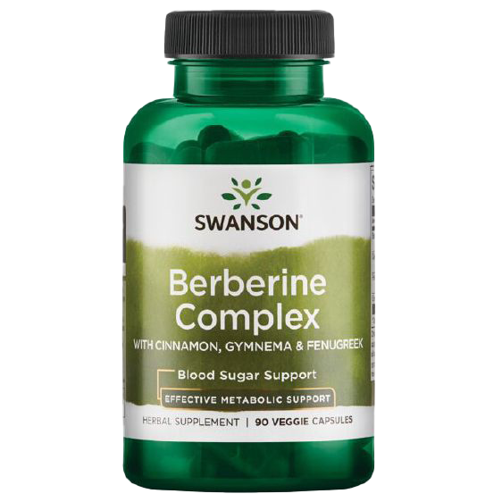 Swanson Berberine Complex with Cinnamon, Gymnema & Fenugreek 90 Vegetarian Capsules