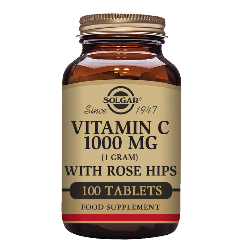Solgar Vitamin C 1000 mg with Rose Hips 100 Tabs
