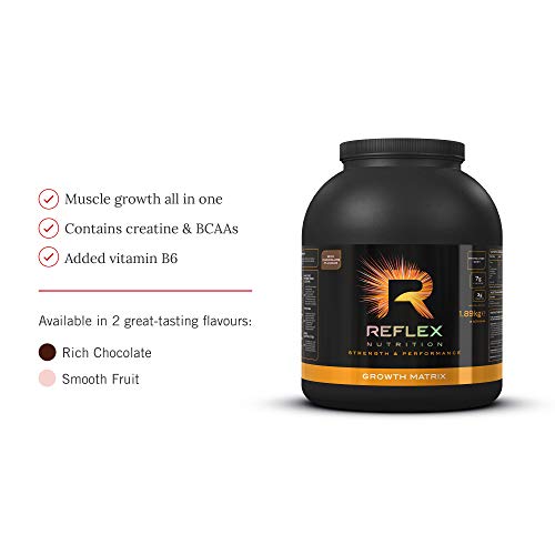 Reflex Nutrition Growth Matrix 1.8Kg Rich Chocolate | High-Quality Protein | MySupplementShop.co.uk