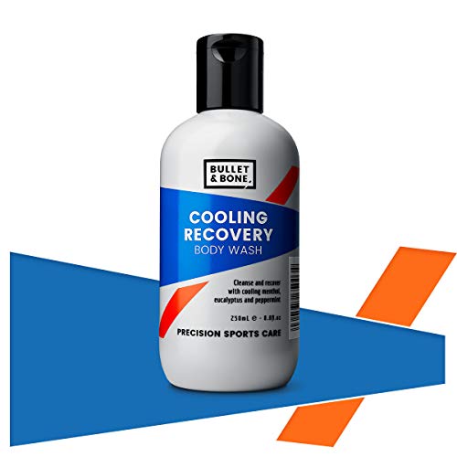 Bullet & Bone Cooling Recovery Body Wash Cleanses & Mousturises the Skin Cools Body Temperature With Menthol & Peppermint 100ml | High-Quality Shower Gels | MySupplementShop.co.uk