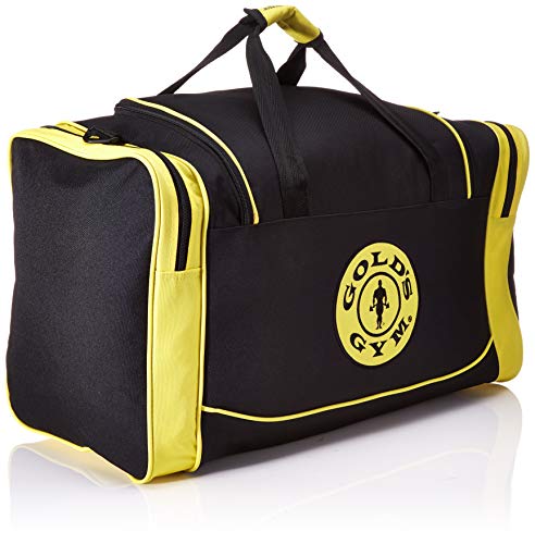 Gold's Gym Men's Holdall Bag Yellow Black/Gold | High-Quality Sports Duffels | MySupplementShop.co.uk