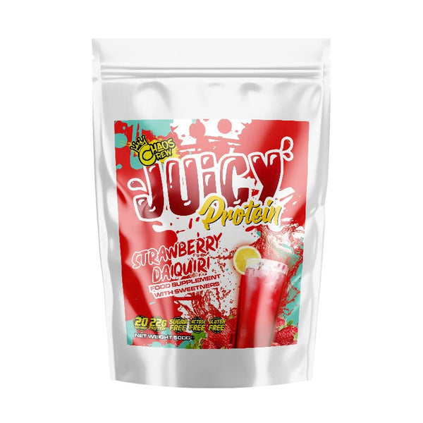 Chaos Crew Juicy Protein Strawberry Daiquiri 500g | High-Quality Protein Blends | MySupplementShop.co.uk