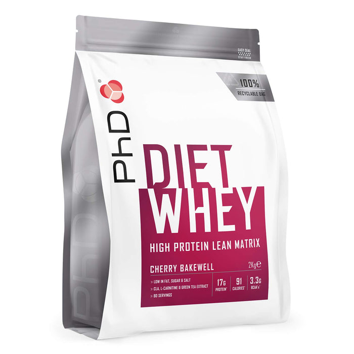 PhD Diet Whey, Cherry Bakewell - 2000 grams | High-Quality Protein | MySupplementShop.co.uk