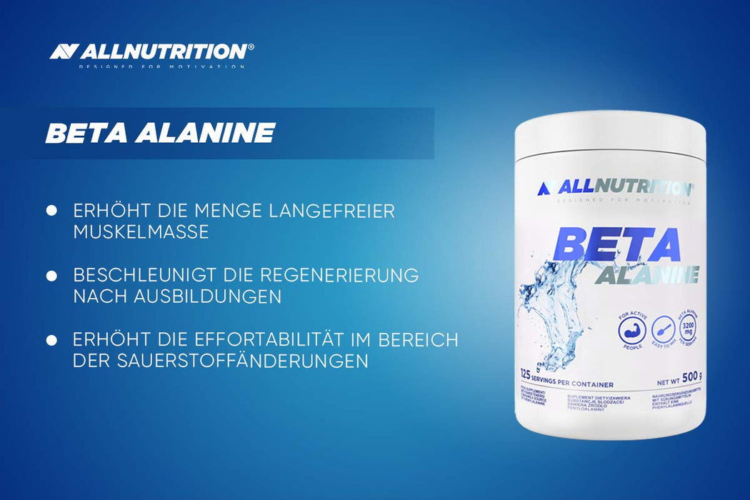 Allnutrition Beta Alanine, Raspberry Strawberry - 500g | High-Quality Combination Multivitamins & Minerals | MySupplementShop.co.uk