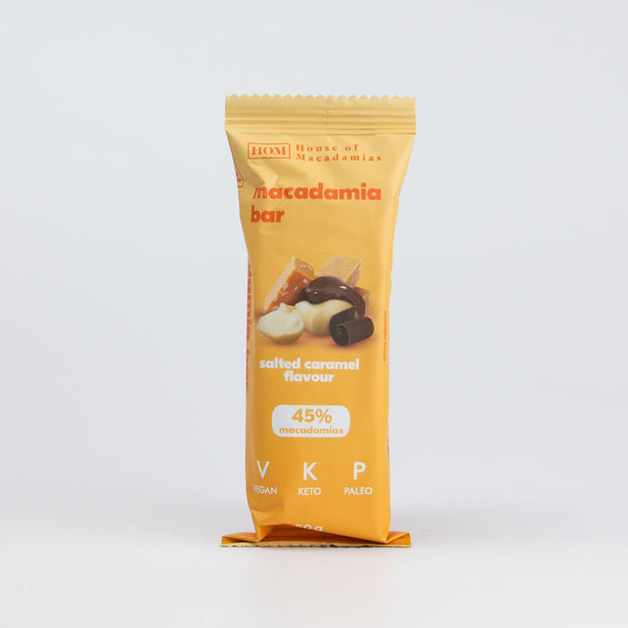 House Of Macadamia Bar 12x50g Salted Caramel - Sports & Nutrition at MySupplementShop by House Of Macadamia