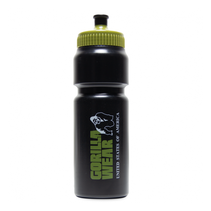 Gorilla Wear Classic Sports Bottle - Black/Army Green