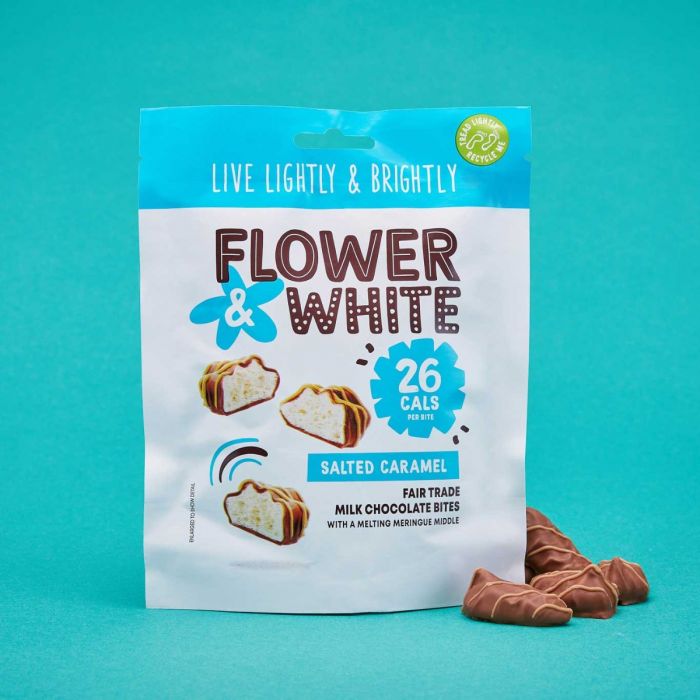 Flower & White Salted Caramel Fairtrade Meringue Bites 75g - Health Foods at MySupplementShop by Flower & White