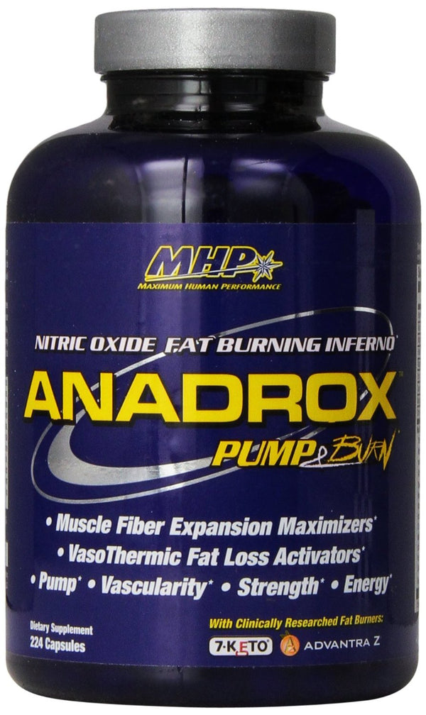 MHP Anadrox Pump & Burn - 224 caps | High-Quality Nitric Oxide Boosters | MySupplementShop.co.uk