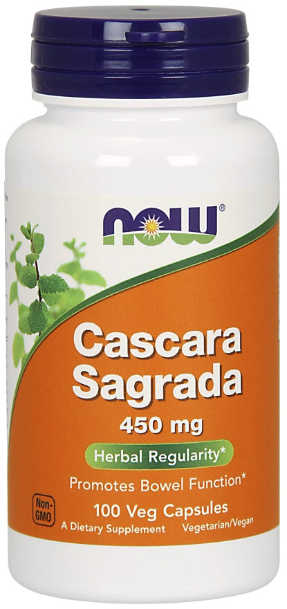 NOW Foods Cascara Sagrada, 450mg - 100 vcaps | High-Quality Health and Wellbeing | MySupplementShop.co.uk