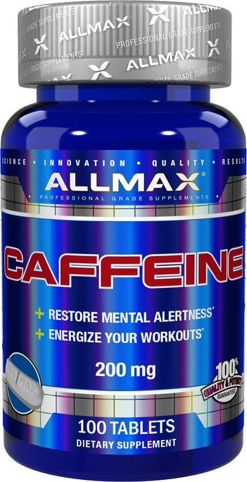 AllMax Nutrition Caffeine, 200mg - 100 tablets - Default Title - Slimming and Weight Management at MySupplementShop by AllMax Nutrition