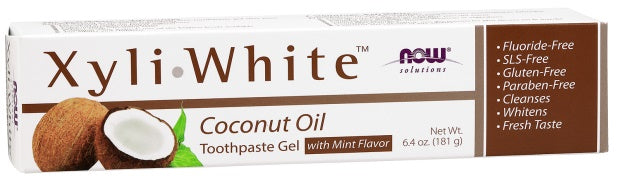 NOW Foods XyliWhite, Coconut Oil Toothpaste Gel - 181g | High-Quality Health and Wellbeing | MySupplementShop.co.uk