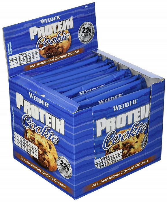 Weider Protein Cookie, All American Dough - 12 x 90g - Health Foods at MySupplementShop by Weider