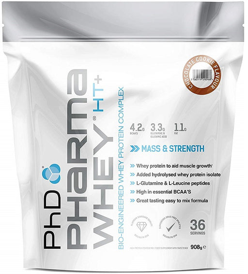 PhD Pharma Whey HT+, Strawberry Creme - 908 grams | High-Quality Protein | MySupplementShop.co.uk