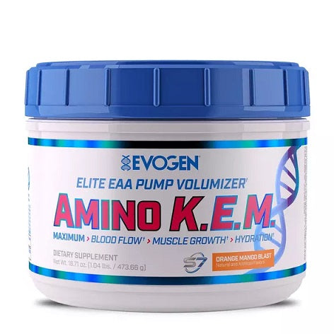 Evogen Amino K.E.M. EAA, Orange Mango Blast - 473 grams | High-Quality Amino Acids and BCAAs | MySupplementShop.co.uk